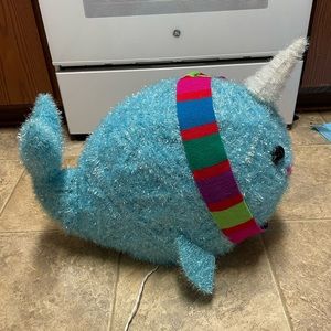 Narhwal Light up Tinsel figure with clear mini light bulbs wondershop target